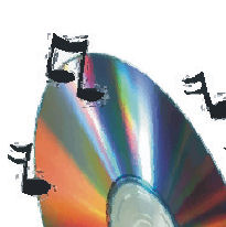 upper left quarter of cd image with musical notes around it